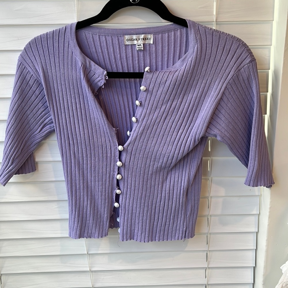 Verge Girl Cropped Purple Knit